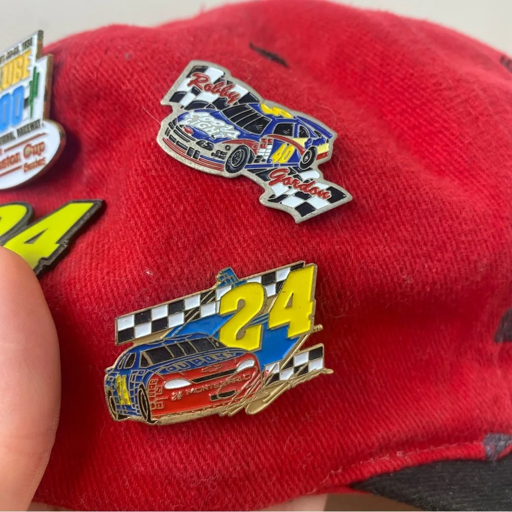 Nascar Vintage Hat with Vintage 90’s Pins